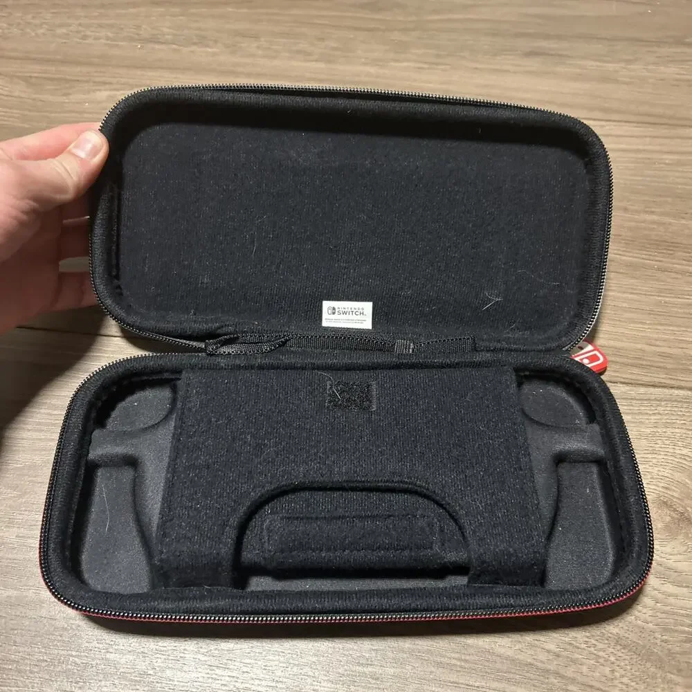 Nintendo Switch Game Traveler Carrying Case Black w/ Storage Pocket w/ Zipper